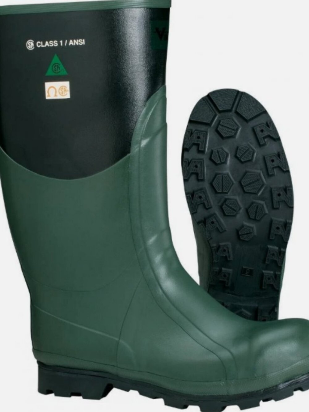 Viking VW 8-3 Journeyman Steel Toe 15" Natural Rubber Mens Size 7 Boots